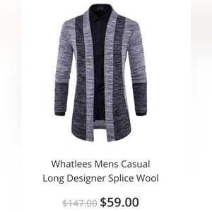 Whatlees grey cardigan size medium